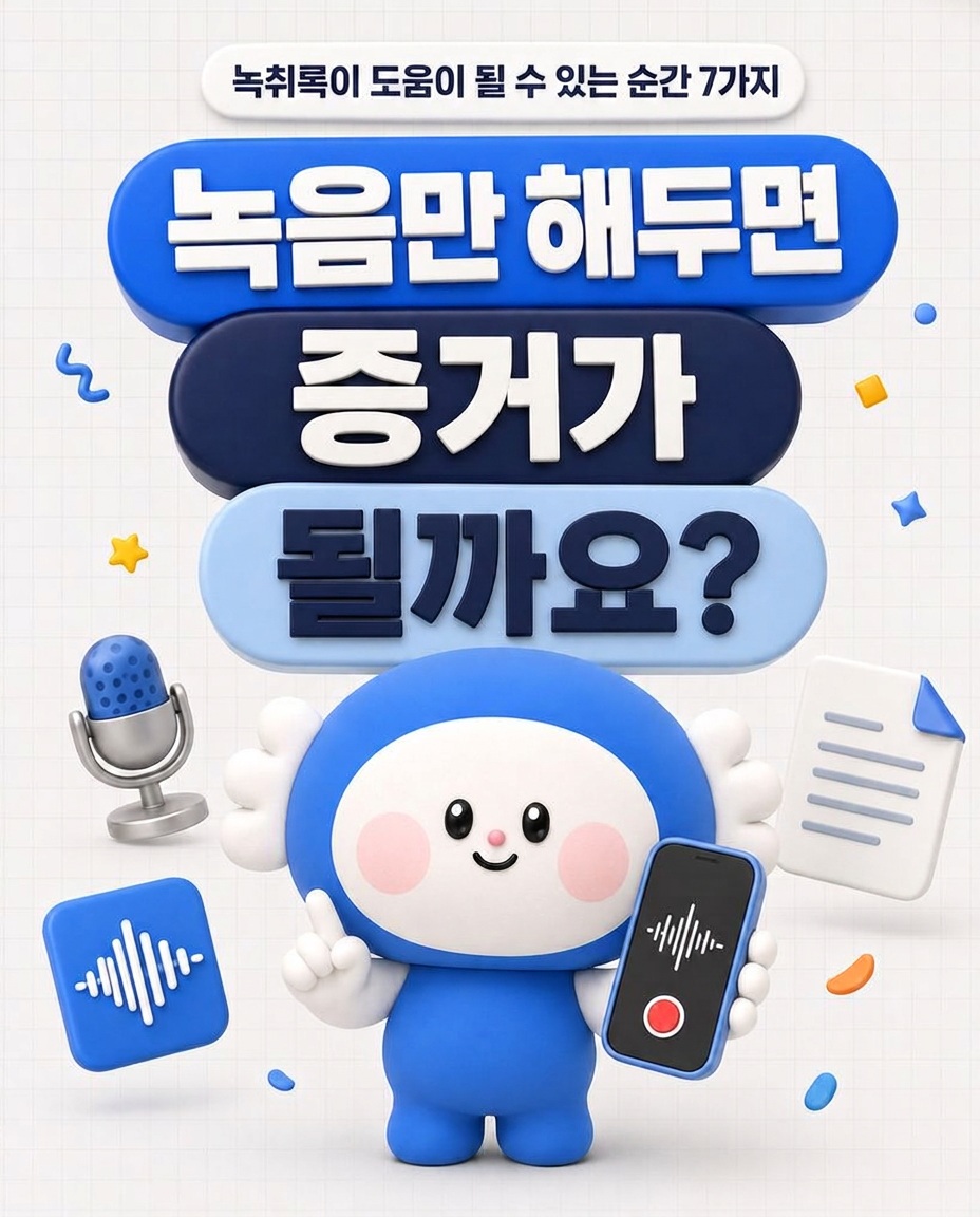 녹음만 해두면 증거가 될까요?