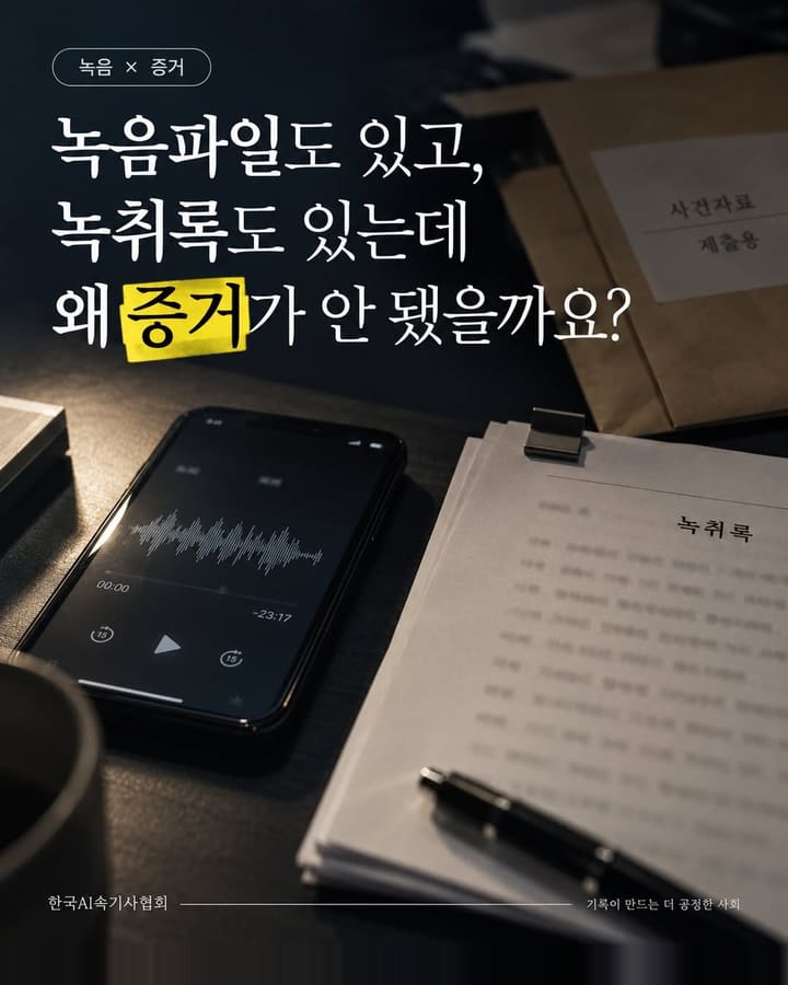 녹음파일도 있고, 녹취록도 있는데 왜 '증거'가 안 됐을까요?