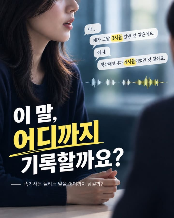 이 말, 어디까지 기록할까요?